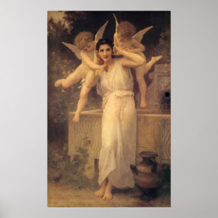 Jeugd door Bouguereau, Victoriaans Angels Portrait Poster