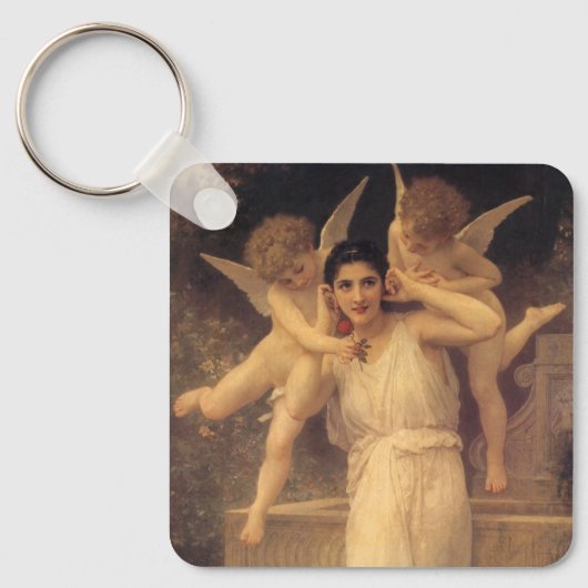 Jeugd door Bouguereau, Victoriaans Angels Portrait Sleutelhanger (Voorkant)
