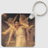 Jeugd door Bouguereau, Victoriaans Angels Portrait Sleutelhanger (Achterkant)