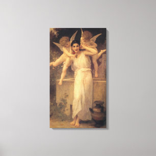 Jeugd door Bouguereau, Victoriaanse engelenportret Canvas Afdruk
