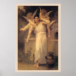 Jeugd door Bouguereau, Victoriaanse engelenportret Poster