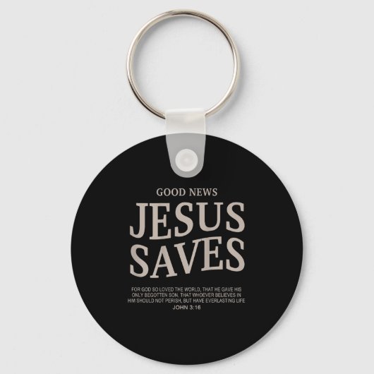 Jeugd Goed Nieuws Jesus Save Funny Christelijk God Sleutelhanger (Voorkant)