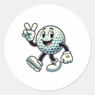 Jeugd golfer jongens golf grappig ronde sticker
