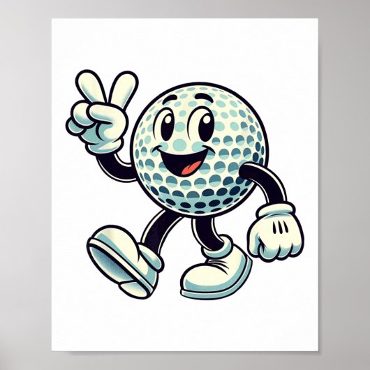 Jeugd golfspeler jongens golf grappig poster (Voorkant)