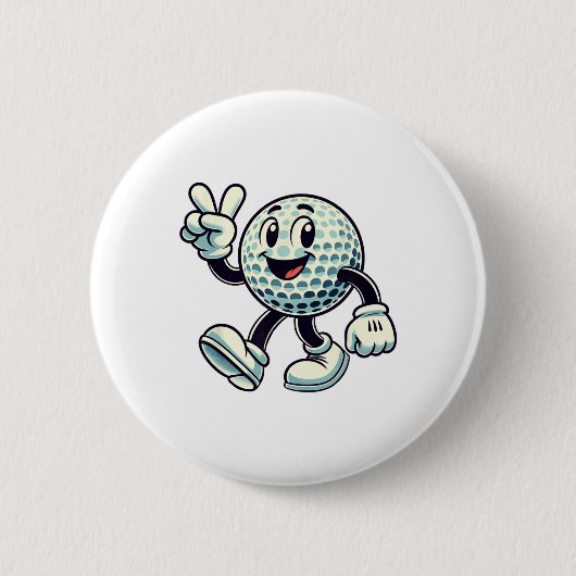 Jeugd golfspeler jongens golf grappig ronde button 5,7 cm (Voorkant)