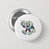 Jeugd golfspeler jongens golf grappig ronde button 5,7 cm (Voorkant /achterkant)