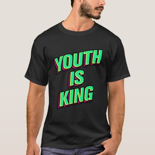 Jeugd is koning t-shirt (Voorkant)
