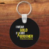 Jeugd Kanker Bewustzijn Broer Geel Lint Sleutelhanger (Voorkant)