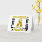 Jeugd Kanker Bewustzijn Maand Bloem Lint 4 Kaart (Gele Bloem)