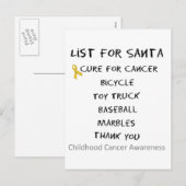 Jeugd Kanker Bewustzijn Santa Lijst Jongens Feestdagenkaart (Voorkant / Achterkant)