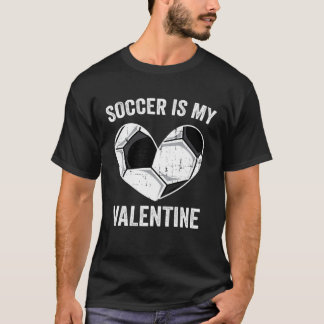 Jeugd Liga Little Soccer Hart Valentijnsdag T-shirt