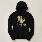 Jeugd Lint In September We Draag Gold Childho Hoodie (Design voorkant)
