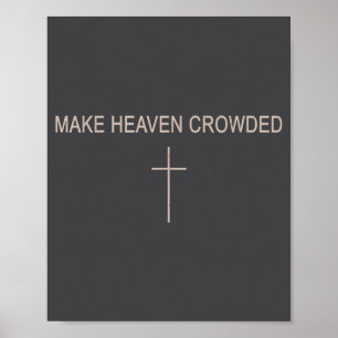 Jeugd maakt de hemel overvol Kruis Christelijke Mi Poster