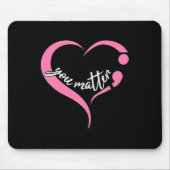 Jeugd Matter Semicolon Geestelijke Gezondheid en Z Muismat (Voorkant)