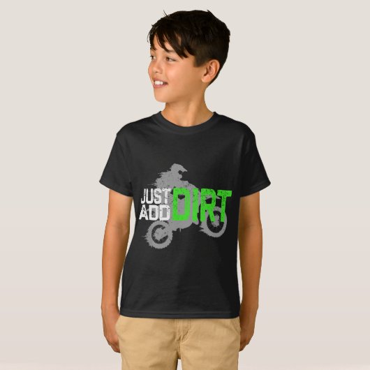 Jeugd Motorcross, Jongens Dirt Bike, Dirtbike, Dir T-shirt (Voorkant volledig)