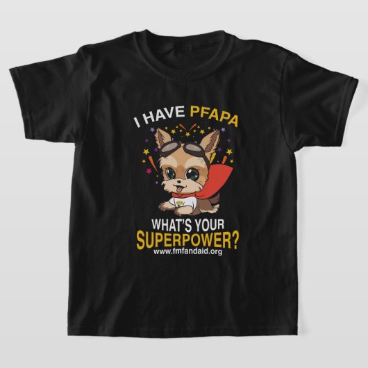 Jeugd PFAPA Superpower Zwart T-shirt (Laagn)