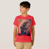 Jeugd PitDriver PitZillA en Logo op Terug T-shirt (Voorkant volledig)