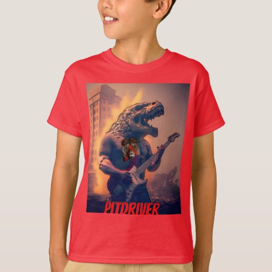 Jeugd PitDriver PitZillA en Logo op Terug T-shirt (Voorkant)