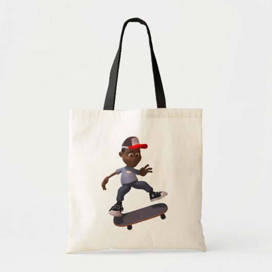 Jeugd Rijden Een Skateboard Canvas tas (Voorkant)