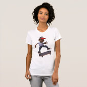Jeugd Rijden Een Skateboard Vrouwen T-shirt (Voorkant volledig)
