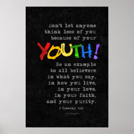 Jeugd (Schrift: 1 Timothy 4:12) Poster