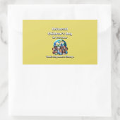 Jeugd stimuleert verandering. Universele Kinderdag Rechthoekige Sticker (Tas)