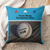 Jeugd Team Baseball Naam Nummer Sterren Kussen (Deken)