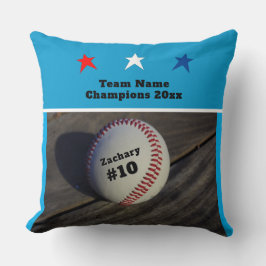 Jeugd Team Baseball Naam Nummer Sterren Kussen