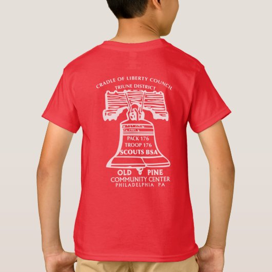 Jeugd Terug Logo Rood Shirt (Achterkant)