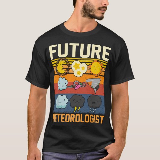 Jeugd Toekomst Meteoroloog Weerman Weerkracht T-shirt (Voorkant)