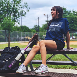 JEUGD UNISEX Softball gedefinieerd T-shirt