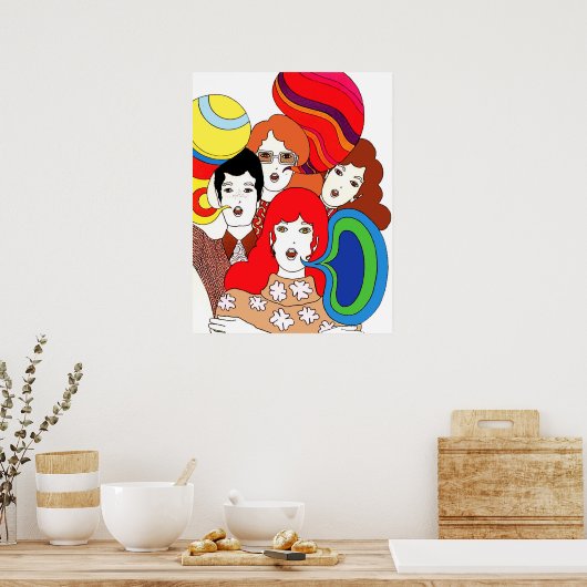 Jeugd van de zestiger,  popart poster (Keuken)