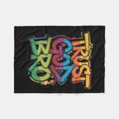 Jeugd vertrouwt God Bro Funny Christelijke jongen Fleece Deken (Voorkant (Horizontaal))
