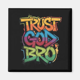 Jeugd vertrouwt God Bro Funny Christelijke jongen Magneet