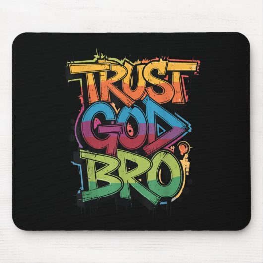 Jeugd Vertrouwt God Bro Grappige Christelijke Jong Muismat (Voorkant)
