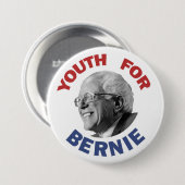 Jeugd voor Bernie Ronde Button 7,6 Cm (Voorkant /achterkant)