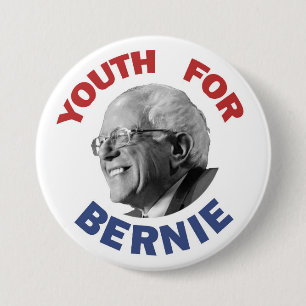 Jeugd voor Bernie Ronde Button 7,6 Cm