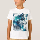 Jeugd wolf afbeelding T-Shirt (Voorkant)