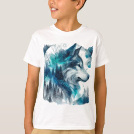 Jeugd wolf afbeelding T-Shirt