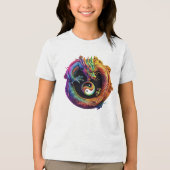 Jeugd Yin Yang Dragon T-shirt (Voorkant)