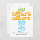 Jeugdgroep Kerk Christelijk Briefkaart Kaart Uitno (Voorkant / Achterkant)