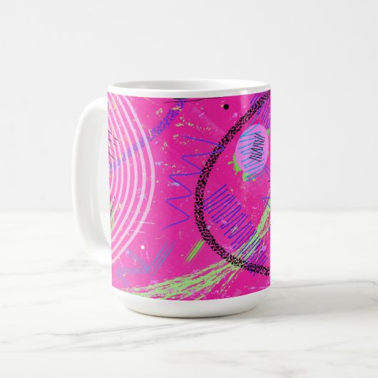 Jeugdherinneringen Abstracte kunst Koffiemok (Voorkant links)