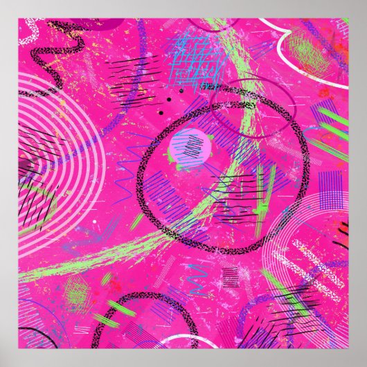 Jeugdherinneringen Abstracte kunst Poster (Voorkant)