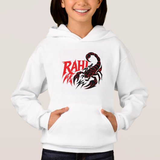 Jeugdhoodie met een gewaagd schorpioenontwerp (Voorkant)