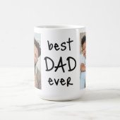 Jeugdige BESTE DAD OOIT 2 Foto's Aangepaste kleur Koffiemok (Center)