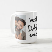 Jeugdige BESTE DAD OOIT 2 Foto's Aangepaste kleur Koffiemok (Voorkant links)