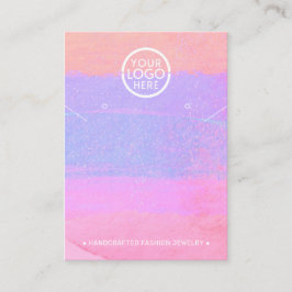 Jeugdige Chic Logo Ketting & Oorbellen Display Contactkaartje