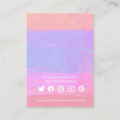 Jeugdige Chic Logo Ketting & Oorbellen Display Contactkaartje (Achterkant)