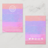 Jeugdige Chic Logo Ketting & Oorbellen Display Contactkaartje (Voorkant / Achterkant)