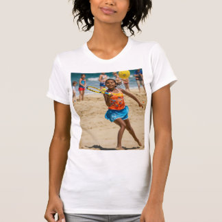 Jeugdige Opwinding in Strandtennis T-shirt